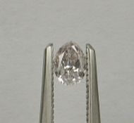 An unmounted Pear-shaped diamond weighing app. 0.35ct. Colour : Pink .Clarity :eye-clean