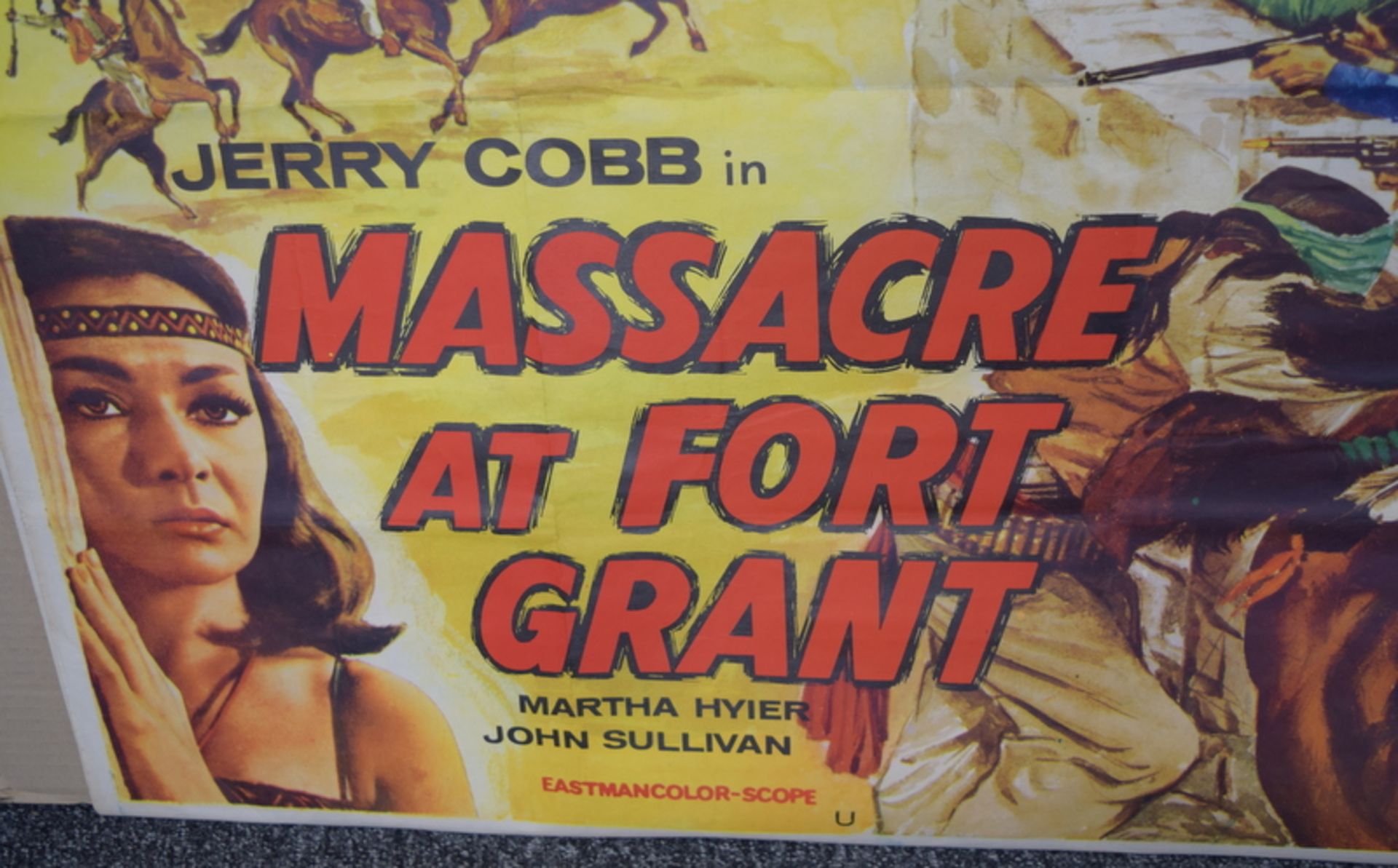 1964 Massacre At Fort Grant Cinema Poster . 40x30 - Image 2 of 2
