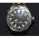 Rare 18ct White Gold Bezel Omega Sea Master Americas Cup Complete, Full Set.