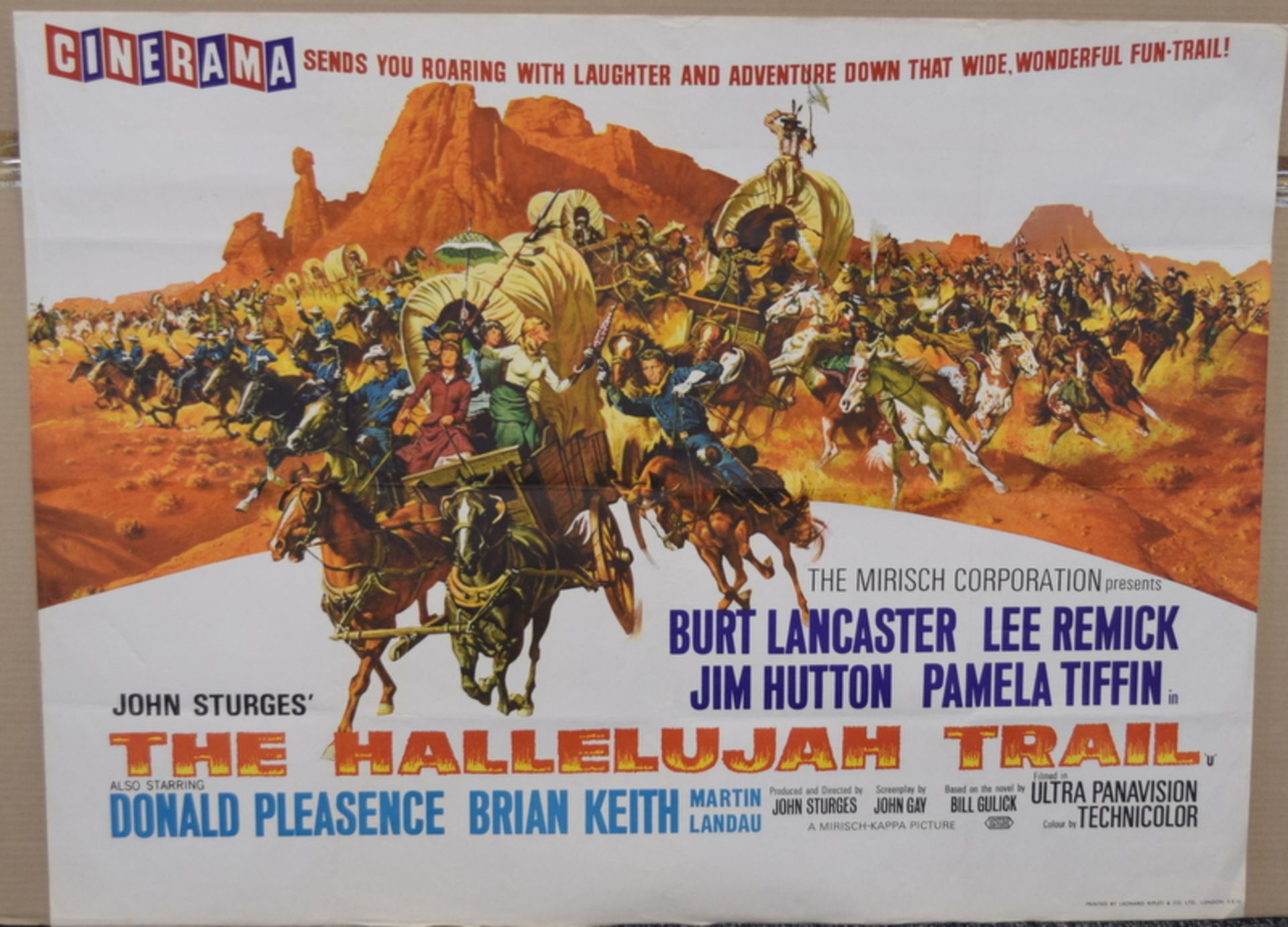 Burt Lancaster The Hallelujah Trail Cinema Poster . 40x30