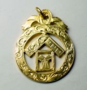 9ct Gold Masonic Pendant c1911