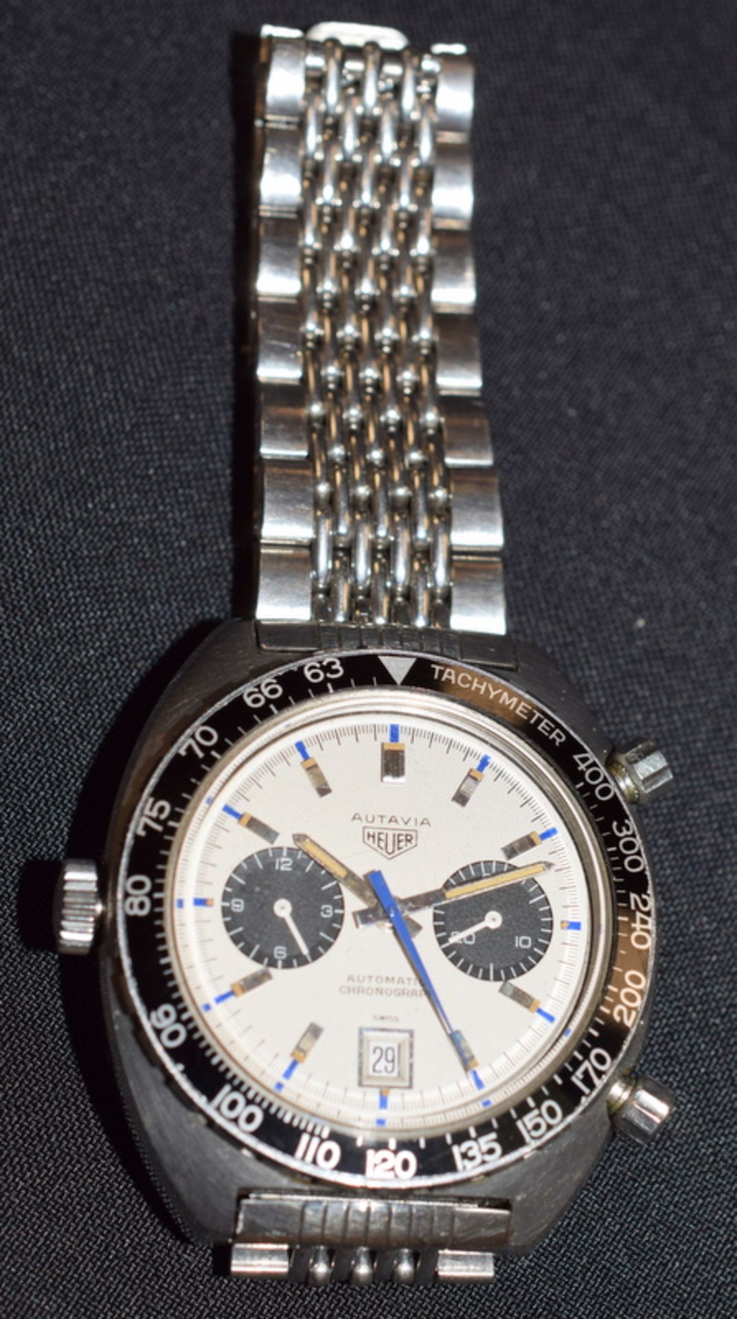 Rare Heuer Autavia 'Jo Siffert' Cal 1163 Chronograph c1969 - Image 13 of 19