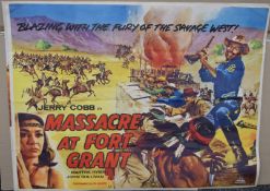 1964 Massacre At Fort Grant Cinema Poster . 40x30
