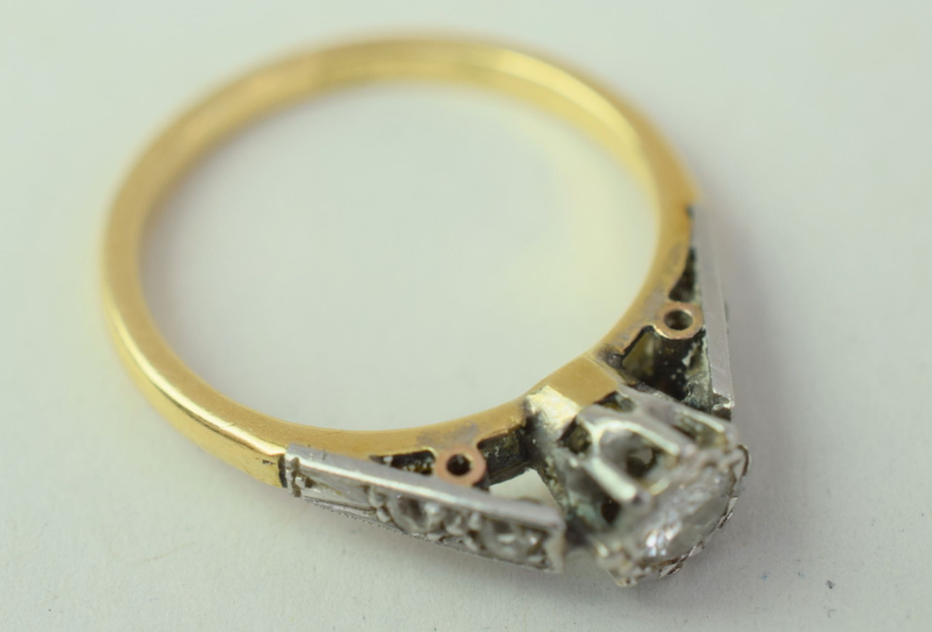 Vintage Old Rose Cut Diamond 18ct Gold Ring - Image 5 of 5