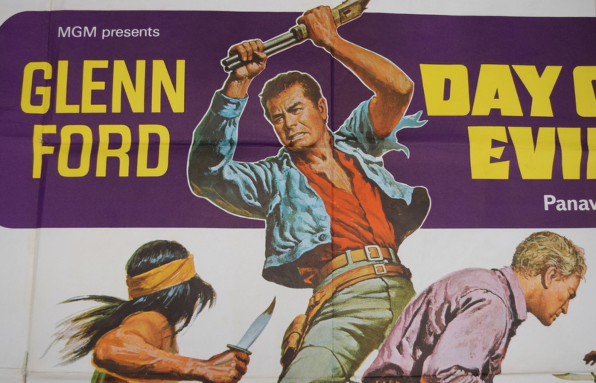 Original Glenn Ford Day Of The Evil Gun Cinema Poster .40x30 - Bild 2 aus 2