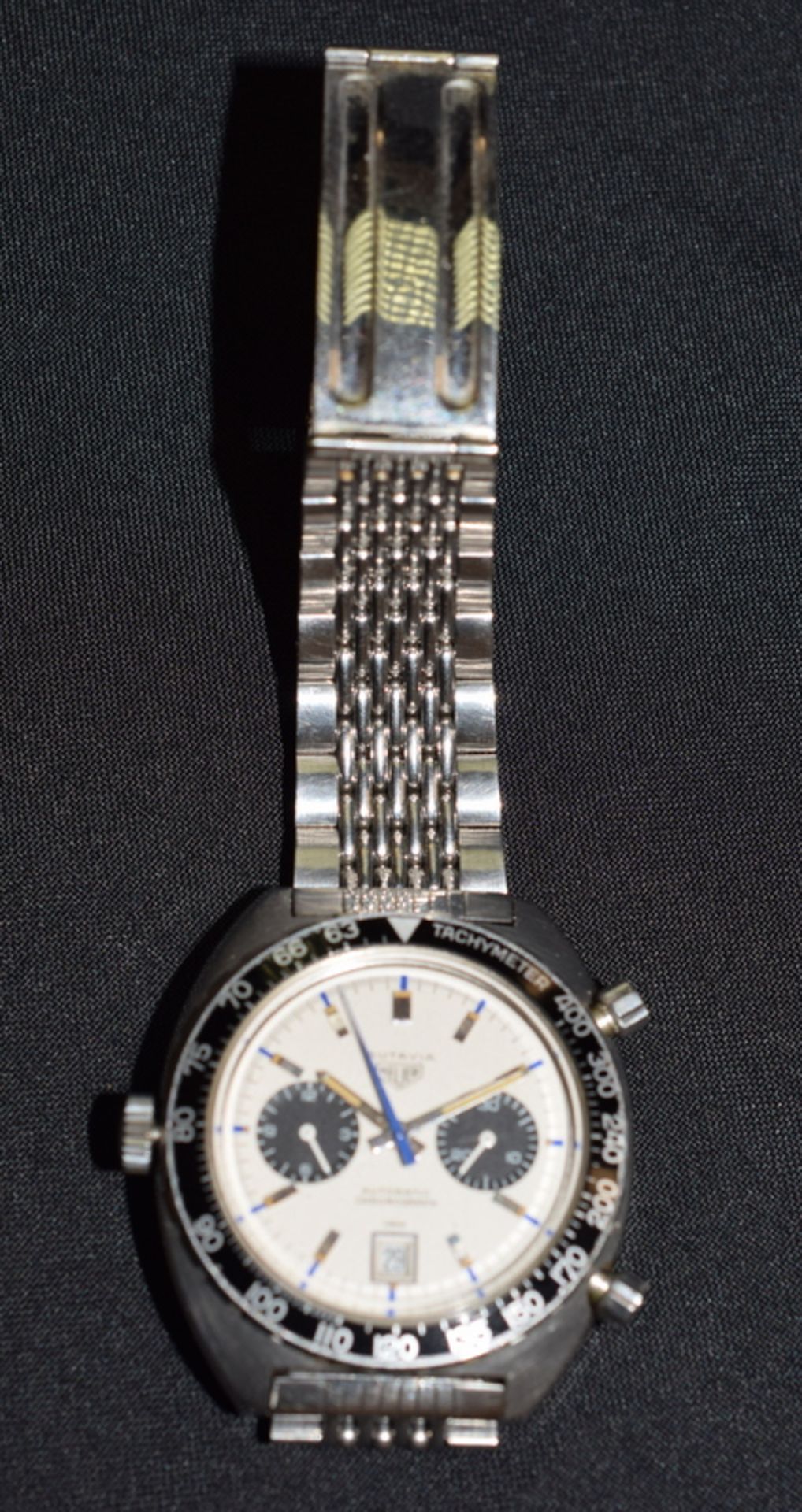 Rare Heuer Autavia 'Jo Siffert' Cal 1163 Chronograph c1969 - Image 10 of 19