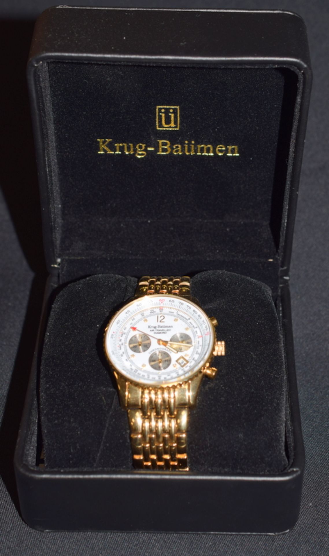 Krug Bauman Air Traveller Diamond Chronograph - Image 3 of 6