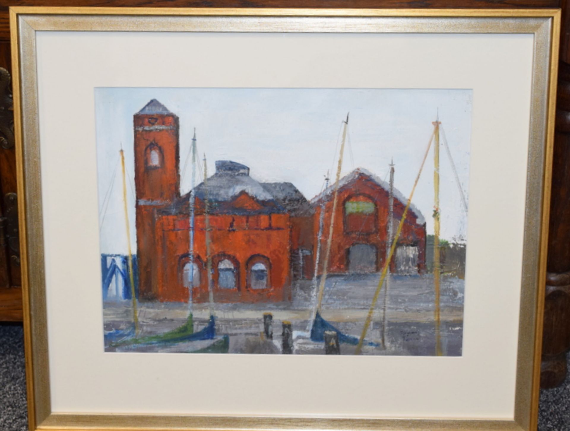 Swansea Dockside Painting By Elizabeth Thomas