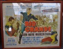 1950 Rio Grande John Wayne Maureen O'Hara Cinema Poster .30x24