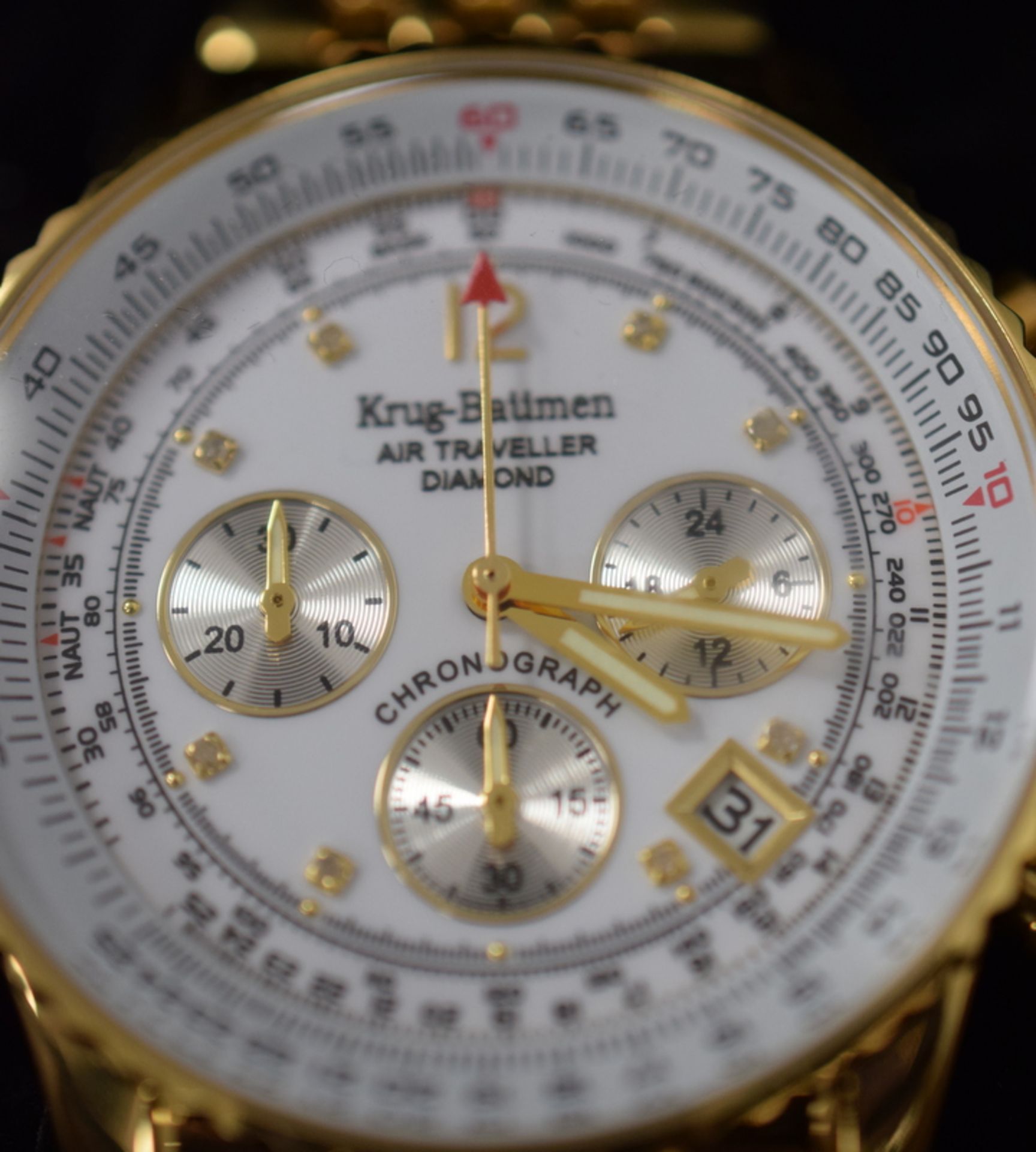 Krug Bauman Air Traveller Diamond Chronograph - Image 2 of 6