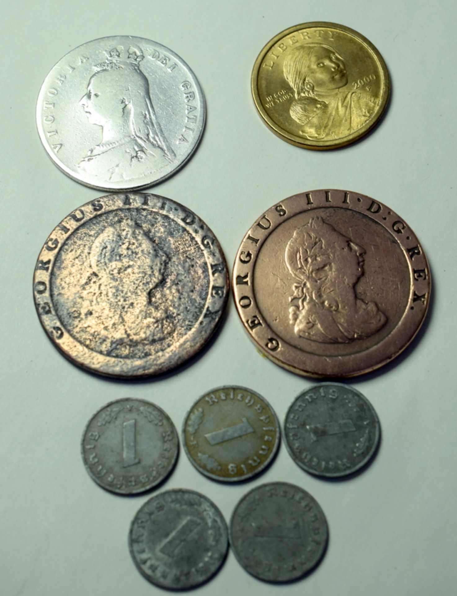 Group Of Coins And Tokens