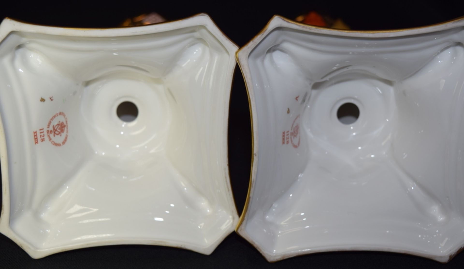 Pair Of Royal Crown Derby 1128 Candlesticks - Image 4 of 10