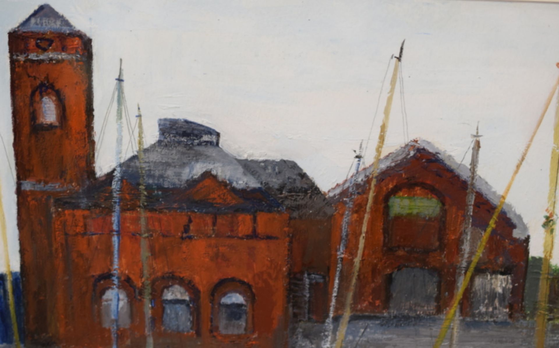 Swansea Dockside Painting By Elizabeth Thomas - Image 2 of 4