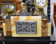 Lovely Art Deco Marble Mantle Clock
