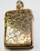 Rare 18ct Gold Antique Vesta Case