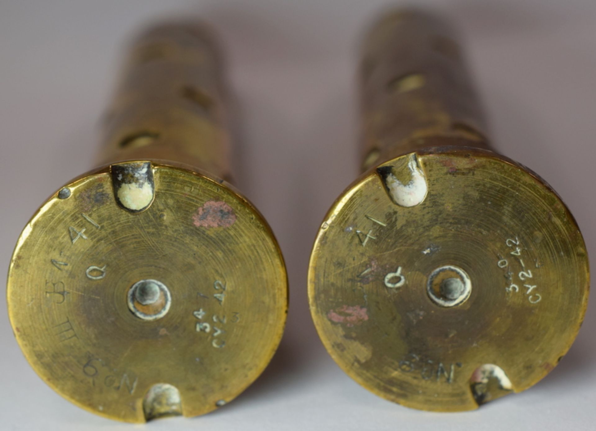 Pair of WW2 Brass Shell Detonators - Image 2 of 2
