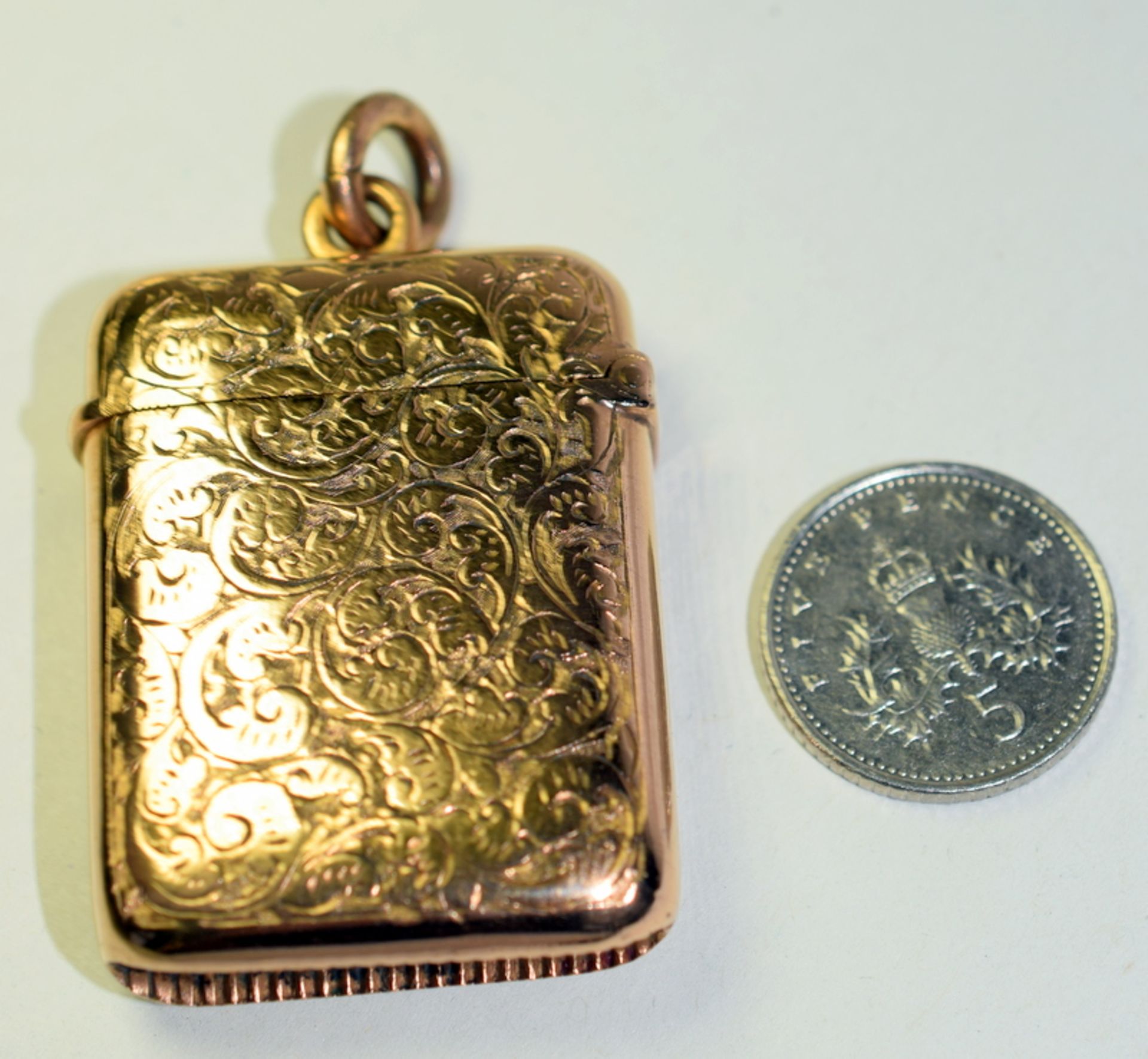 Rare 18ct Gold Antique Vesta Case - Image 4 of 8