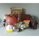 Vintage Retro Parcel Items Includes Lighting Jelly Mould Cake Stand Bags Books Etc. NO RESERVE