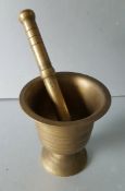 Vintage Solid Brass Apothecary's Pestle & Mortar