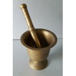 Vintage Solid Brass Apothecary's Pestle & Mortar