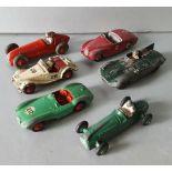 Parcel of Dinkey Vehicles Includes Alfa romeo D Type Jaguar Aston Martin MG Midget c1950's