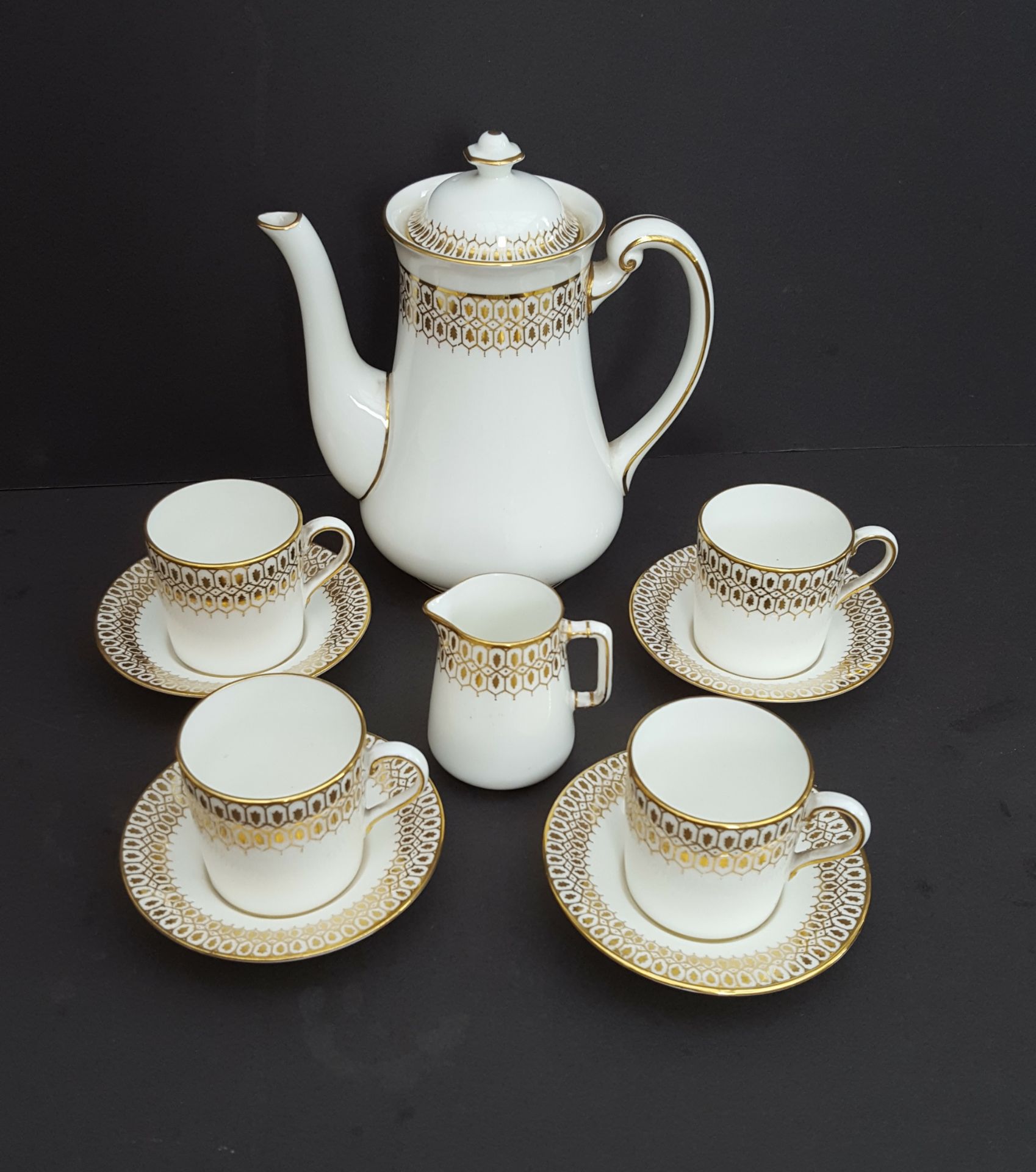 Antique Vintage Collectable George Jones 10 Piece Coffee Set