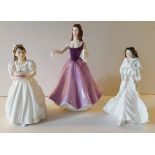 Collectable Royal Doulton & Grafton Figures Three in Total