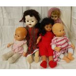 Vintage Retro 5 Assorted Collectable Dolls