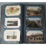 Antique Vintage Postcard Album Over 90 Plus Postcards c1905