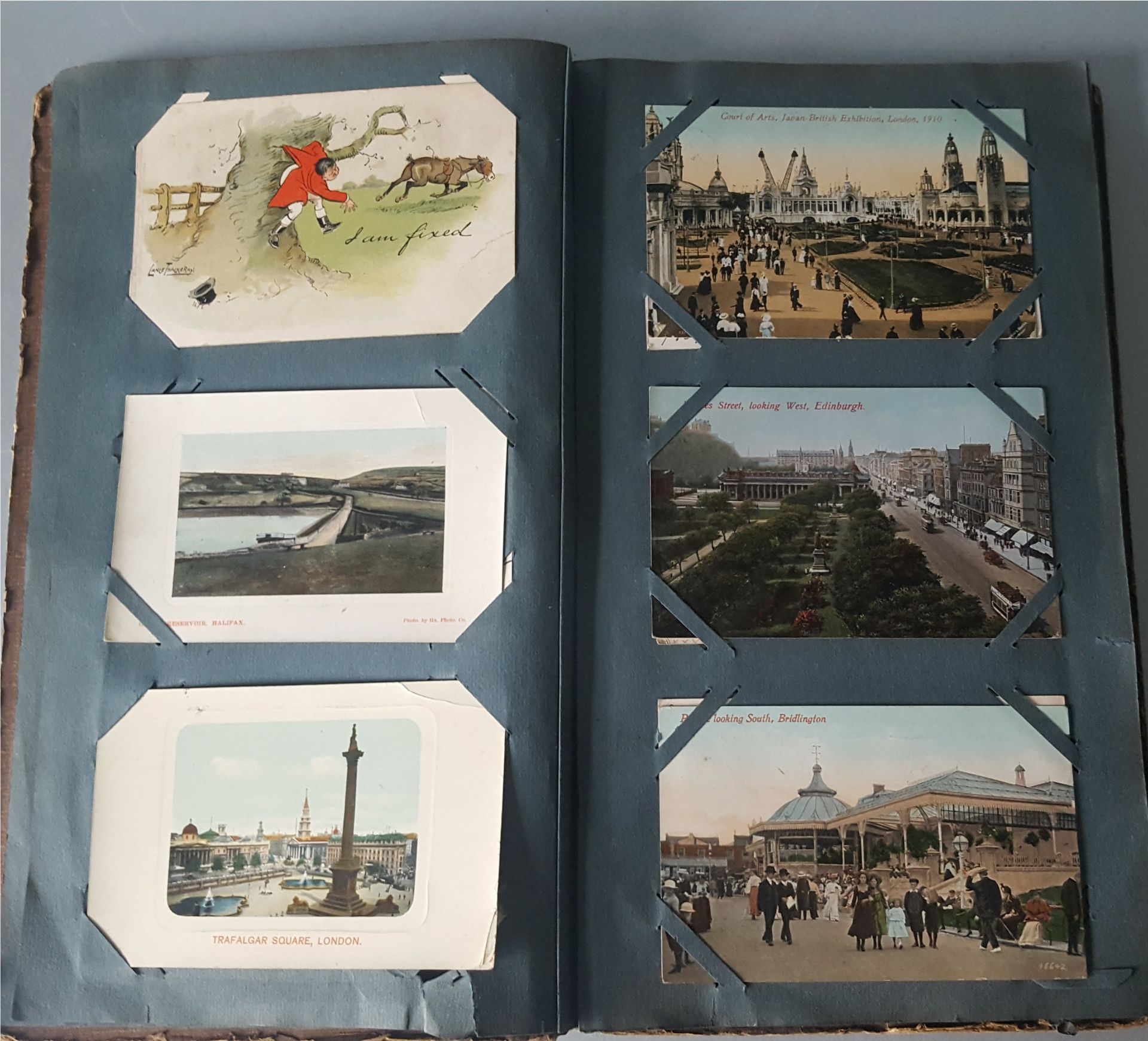 Antique Vintage Postcard Album Over 90 Plus Postcards c1905