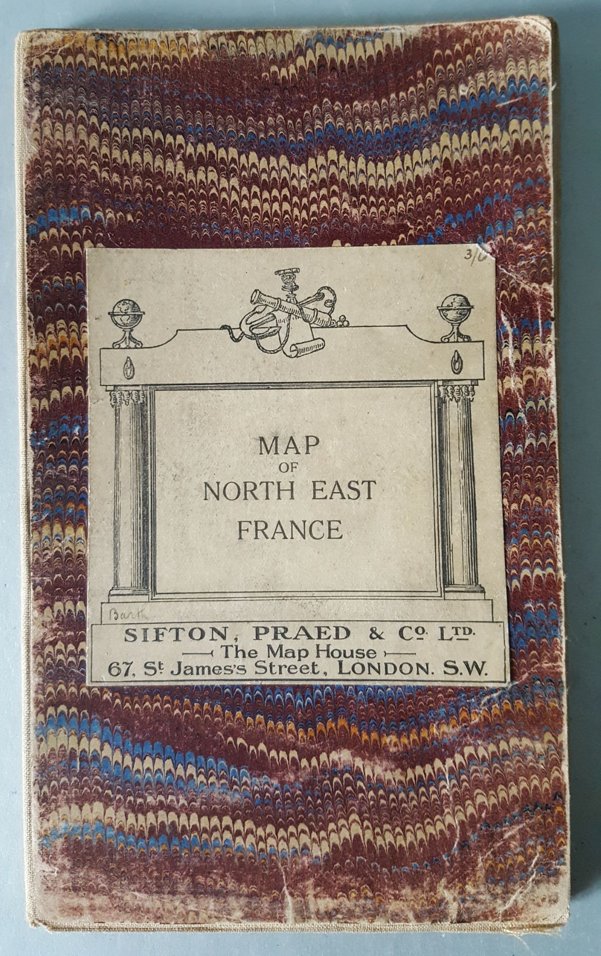 Military WWI Memorabilia. Includes Table Covers Postcard Map Memorial Service Etc - Image 3 of 10
