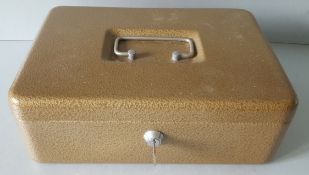Vintage Metal Cash Box With Keys NO RESERVE