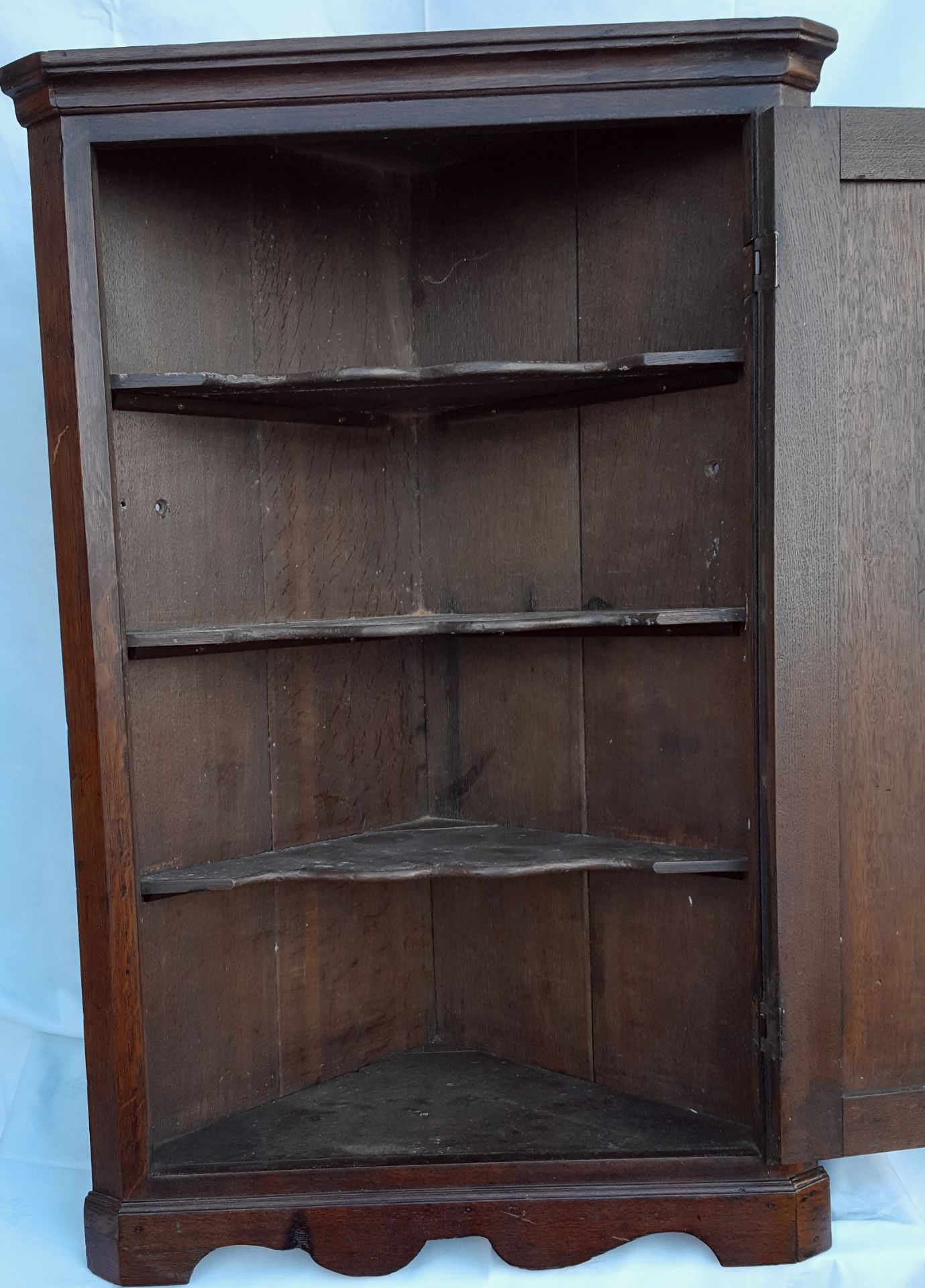 Antique Farmhouse Oak Corner Cupboard - Image 2 of 5