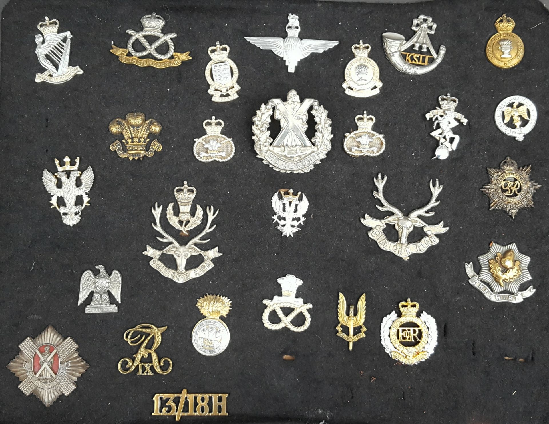 Vintage Military Badges Parcel of 28 Various Regiments