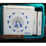 Vintage Retro Spode Christmas Collectors Plates Boxed 1970 to 1981 NO RESERVE