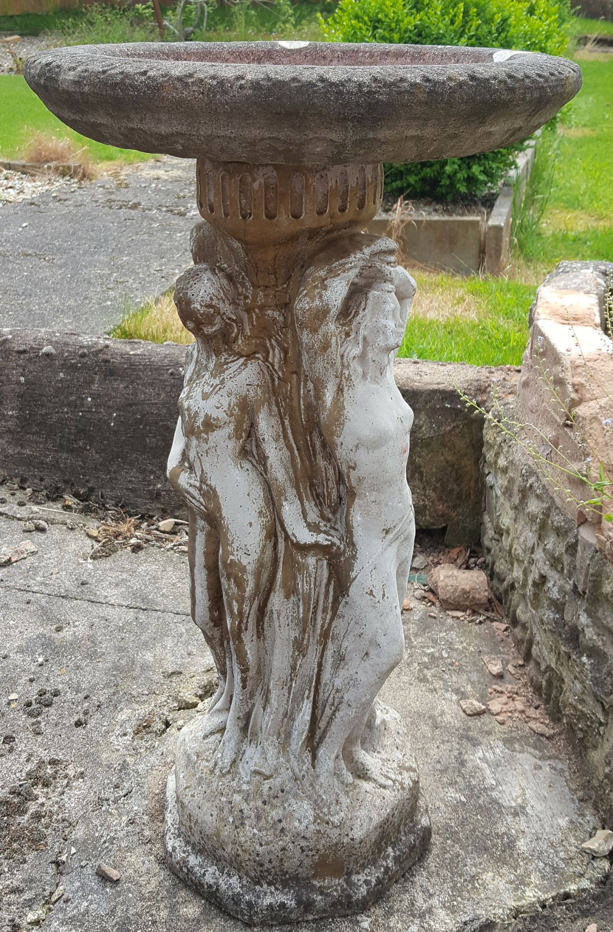 Vintage Garden Bird Bath