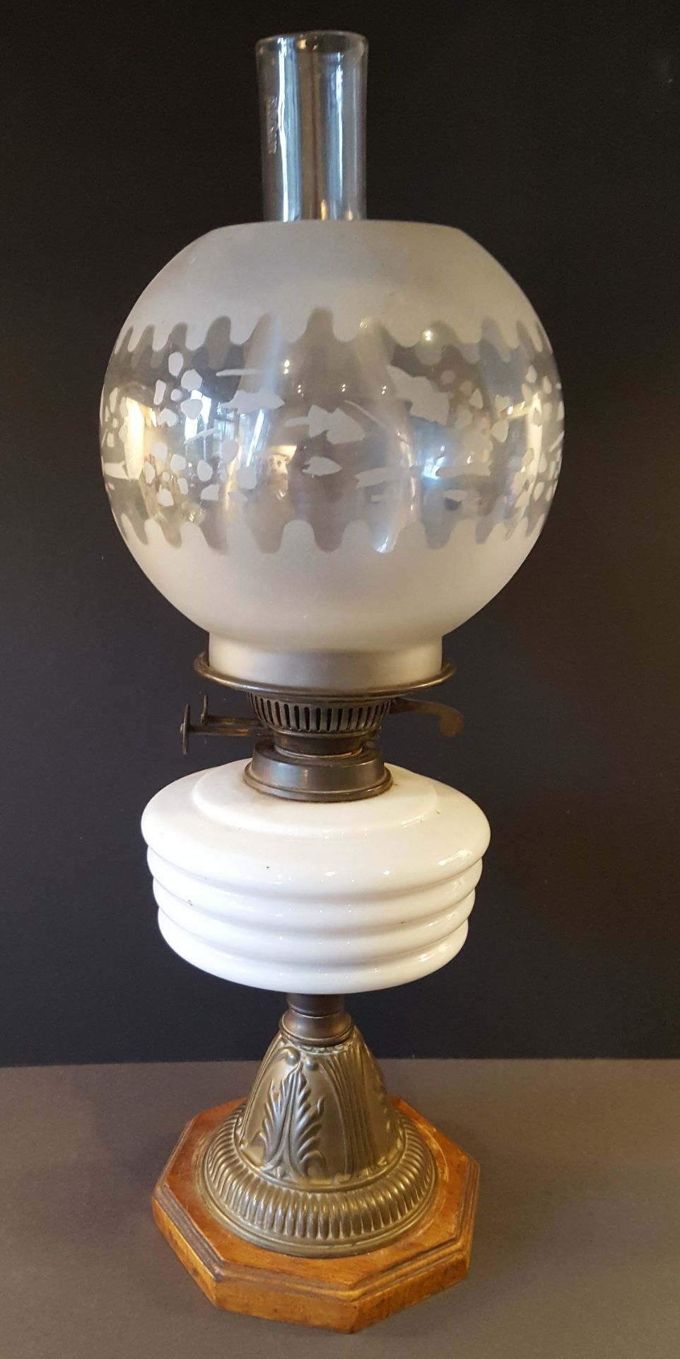 Antique English Made Duplex Oil Lamp