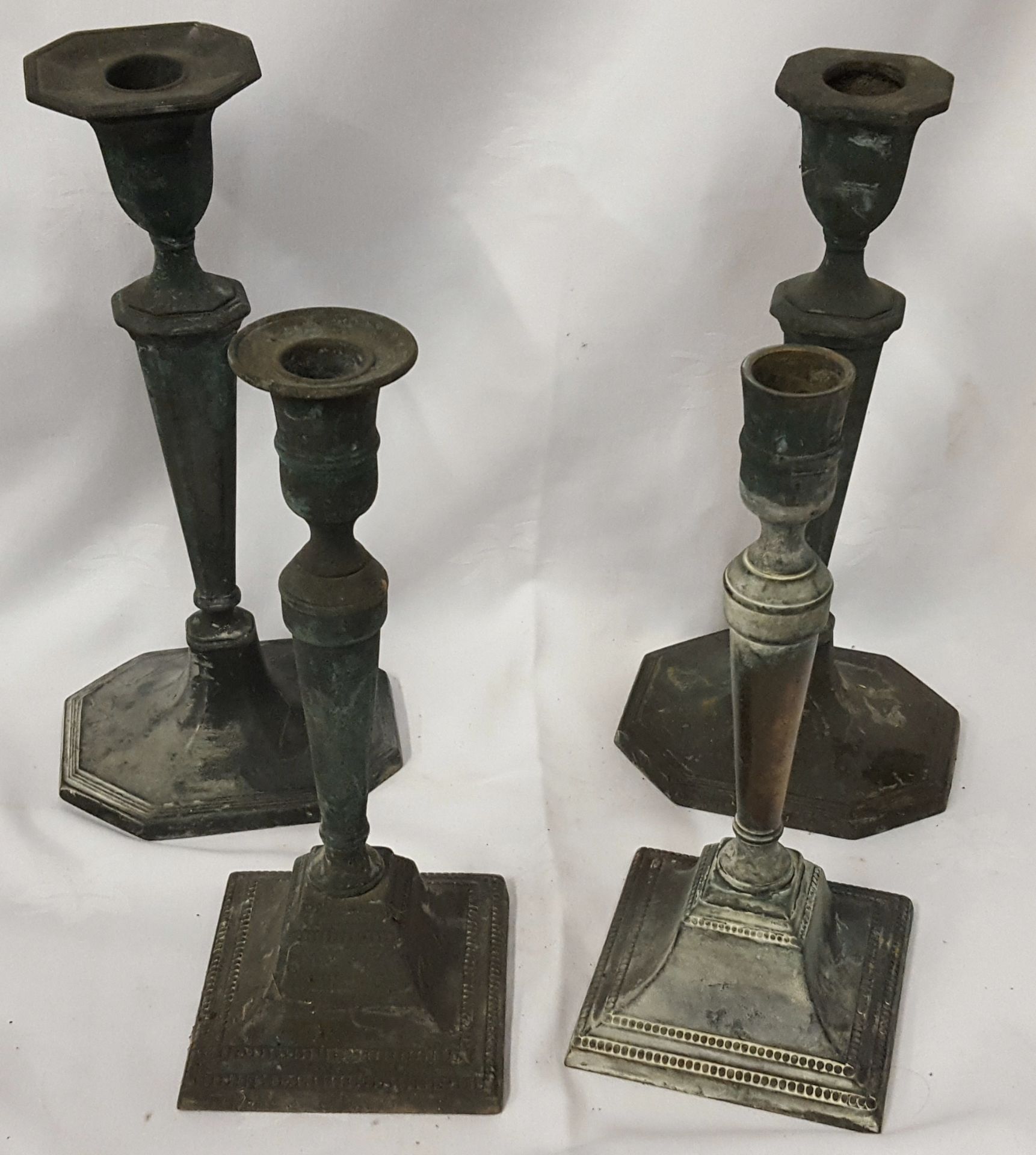 Antique Vintage 4 x Candle Sticks NO RESERVE