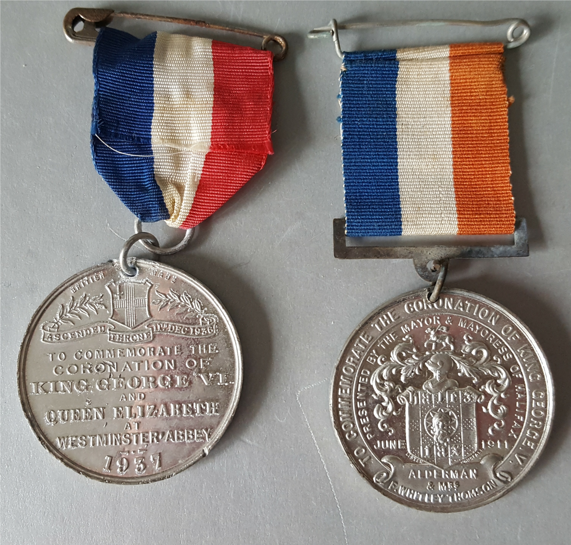 Vintage Medals Commemorative Coronation of King George V 1911 & King George VI 1937 NO RESERVE - Image 2 of 4