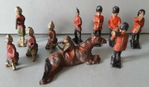 Antique Collectable Britains Metal Toy Figures Military Red Coats