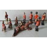 Antique Collectable Britains Metal Toy Figures Military Red Coats