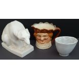 Antique Vintage Wedgwood Polar Bear Figure Royal Doulton Character Jug & Foley Jelly Mould