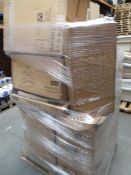 (O4) PALLET TO CONTAIN 14 ITEMS OF VARIOUS BATHROOM STOCK TO INCLUDE: TOILET, BASIN CABINETS ETC. Uk