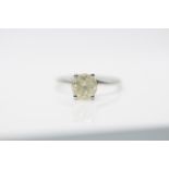 18ct Yellow Gold Ladies Diamond Solitaire Ring, Set With One- 1.53 Carat Diamond Solitaire, Clarity-