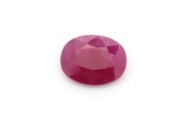 Loose Ruby, Weight- 4.17 Carat, Shape- Oval, Clarity- I1, Colour- Red, Includes AGI Insurance