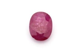 Loose Ruby, Weight- 5.00 Carat, Shape- Oval, Clarity- I1, Colour- Red, Includes AGI Insurance