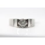 18ct White Gold Unisex Diamod Solitaire Ring, Set With One 0.86 Carat Single Diamod Solitaire,