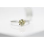 9ct White Gold Ladies Diamond Solitaire Rings, Set with Approx 1.00 Carat Brilliant Cut Dimaond