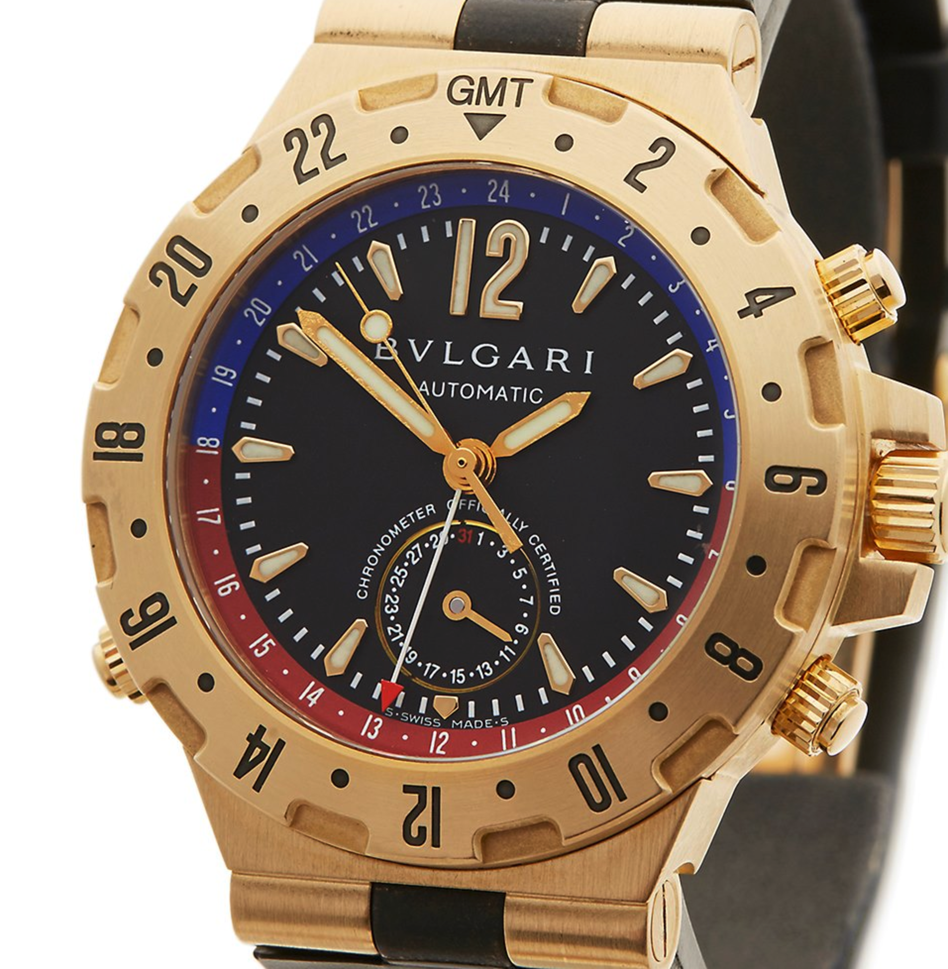 Bulgari Diagono GMT 40mm 18K Yellow Gold - D29854 - Image 6 of 9