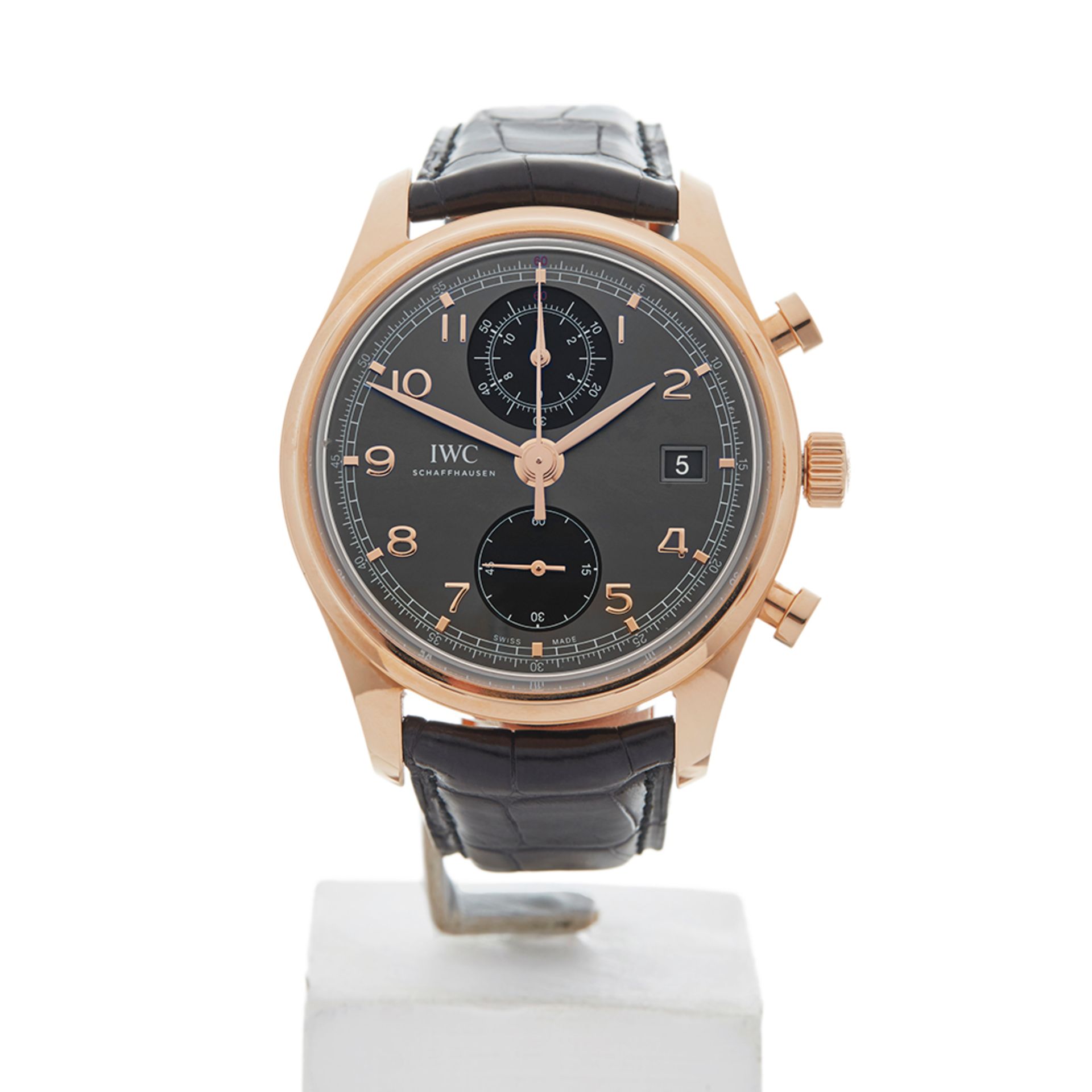 IWC Portuguese Chronograph 42mm 18K Rose Gold - IW390405 - Image 2 of 9